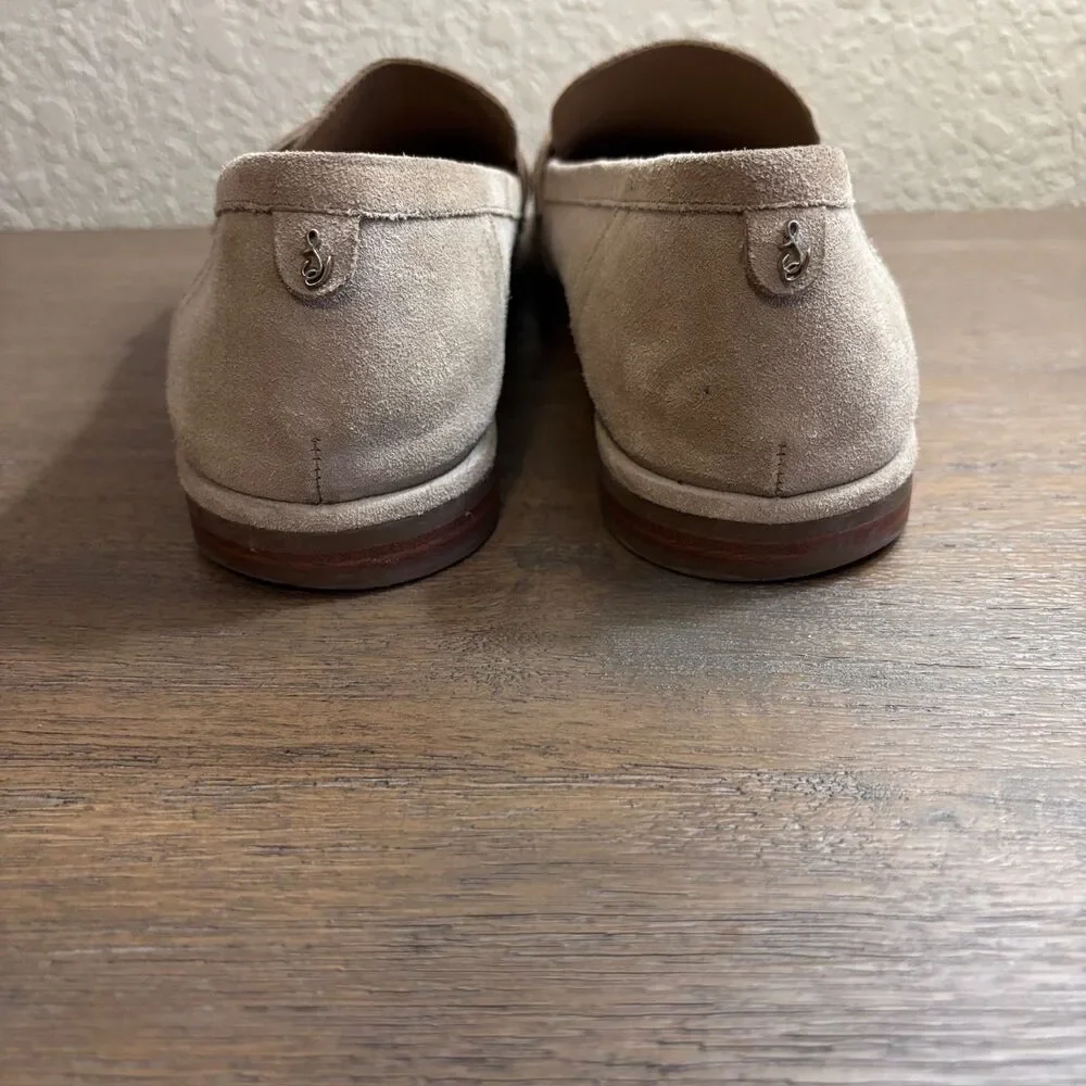 Sam Edelman Beatrice Suede Penny Loafers Warm Sand Beige Women's 11M Preppy - Picture 4 of 7